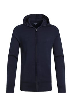 Weird Fish Samuel Knitted Full Zip Hooded Jumper Navy Size 4XL