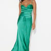 Dancing Pixie Satin Maxi Dress Green