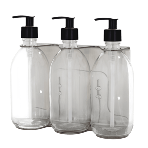 Nickel Triple Wall Mounted Soap Dispenser