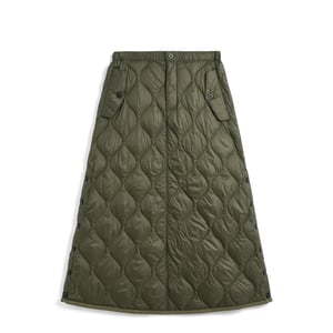 Taion Womens Military Snap Button Down Skirt Soft Shell Dark Olive