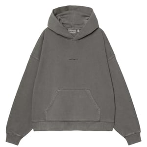 Carhartt WIP Womens Hooded Benton Sweat Graphite Garment Dyed