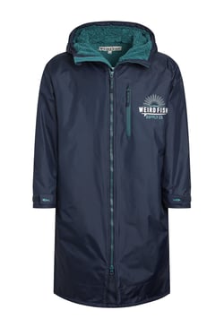 Weird Fish Atlantic Unisex Waterproof Changing Robe Blue Surf Size S/M