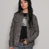 Immortal Leather Jacket in Grey