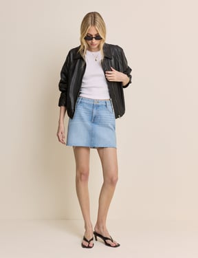 Mid Wash Denim Sandi Mini Skirt
