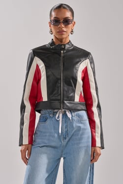 AKIRA On Your Marks Racer Moto Jacket | Black | Size 2X