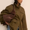 Khaki Funnel Neck Norine Utility Jacket