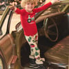 Kids Christmas Tree Farm AppliquÃ© Pajama Set