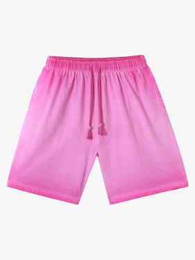 Distressed Washed Drawstring Shorts - Rose Red / 2XL