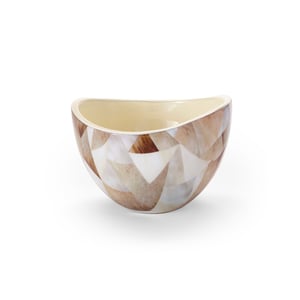 Jake Small Cream Wooden Bowl