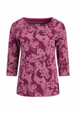 Weird Fish Pinto Printed Jersey T-Shirt Plum Size 14