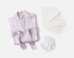 QE Home 3-Piece Silken Serenity Spa Bundle - Lavender, Purple
