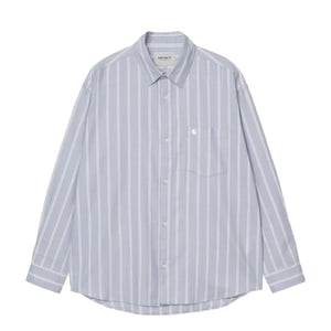 Carhartt WIP L/S Beale Shirt Beale Stripe Gentle Blue / White