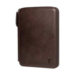 Leather Travel Wallet / Organizer - Dark Brown