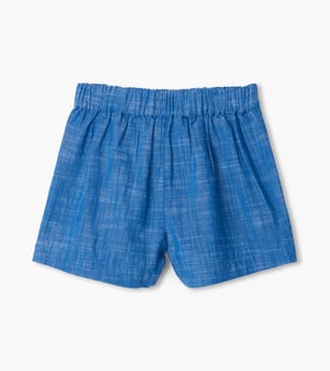 Girls Chambray Paper Bag Shorts