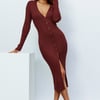 Deep Seas Maxi Dress Brown