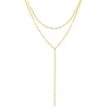 Flattened Chain Link Y Necklace Gold