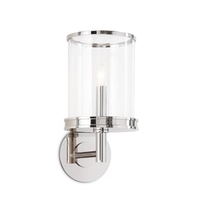 Adria Polished Nickel Steel Sconce
