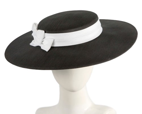 Black & White boater hat by Max Alexander