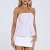 Sparkle Pop Strapless Top Lilac
