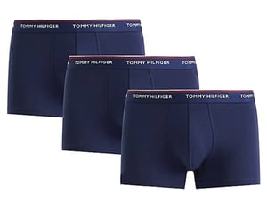 Tommy Jeans 3-Pack Repeat Logo Trunks - Peacoat - XL