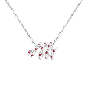 Jeulia "Rebirth" Snake Shape Sterling Silver Necklace