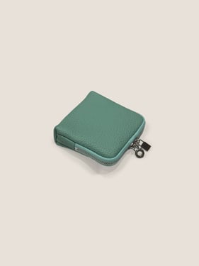 Cowhide Jewelry Pouch - Aqua Blue / One Size
