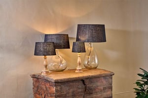 nkuku Dia Jute Lampshade | Shades | Extra Large | Ink