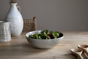 nkuku Valinha Earthenware Serving Bowl | Serveware | One Size | Grey