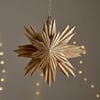 nkuku Amata Hanging Star | Christmas Decorations | One Size | Antique Brass