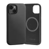 iPhone 15 Slimline Leather Bumper Case (MagSafe Compatible) - Black