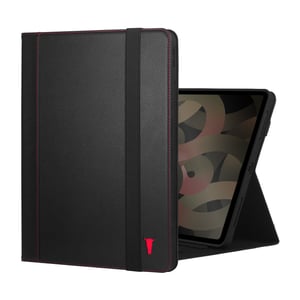 iPad Air 13" Leather Case (M2/M3) - Black with Red Detail