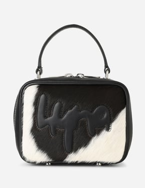 Cowgirl Glam Box - Natural Black and White Cowhide Vanity Case