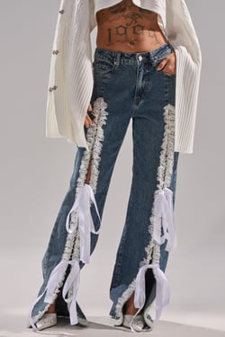 AKIRA Tie Me Up Relaxed Denim | Size 1X