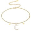 Jeulia "Moon and Star" Sterling Silver Bracelet