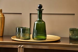 nkuku Mila Decanter | Glassware | One Size | Dark Emerald