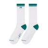 Stripe Cushioned Crew Socks - S-M / White/Green