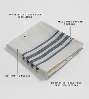Soot Edith 100% Linen Tea Towel