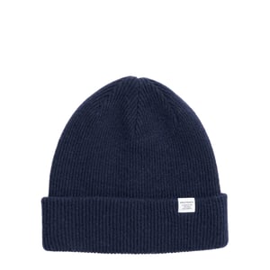 Norse Projects Norse Standard Merino Lambswool Beanie Dark Navy