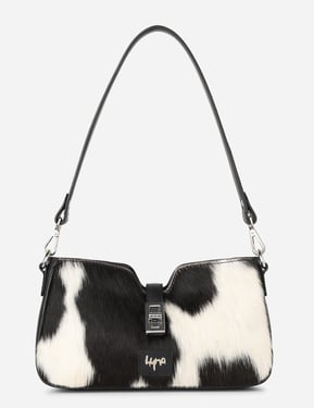 Hyna Solace Handbag - Natural Black and White Cowhide