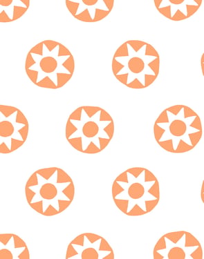 Sun Dial' Wallpaper by Tea Collection - Creamsicle - Traditional / 27 in. x 27 ft.