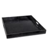 Derby Square Leather Tray   Black