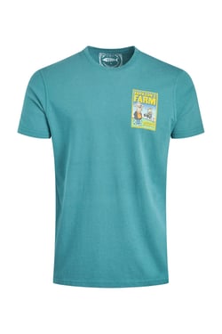 Weird Fish Barkson's Farm Back Print Artist T-Shirt Deep Teal Size M