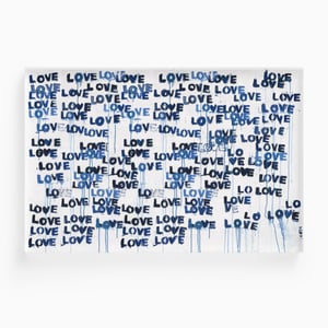 Love Letters Blues Horizontal Art Print