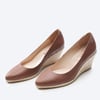 Roses U Cut Leather Wedges