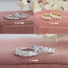 Round Cut Diamond Hoop Earrings - 10K Solid  Gold / 3.00 MM