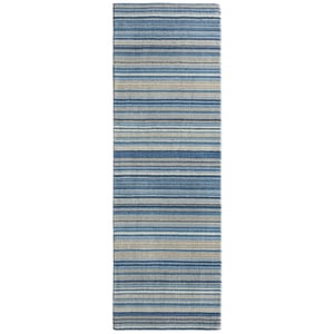 Fine Stripes Runner Blue/Beige - 67x200cm