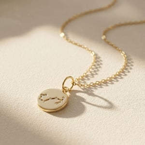 Scorpio Gold Plated Constellation Star Map Pendant Charm Necklace