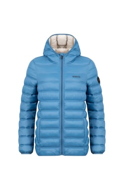 Weird Fish Eshka Lightweight Padded Jacket Washed Blue Size 16