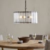 nkuku Nauka Statement Pendant | Lights | One Size | Aged Bronze & Clear
