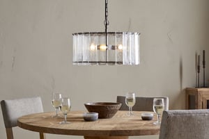 nkuku Nauka Statement Pendant | Lights | One Size | Aged Bronze & Clear